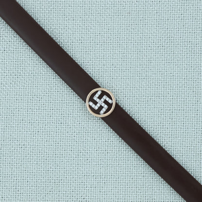 Classic Men's Silver Swastik Wristband