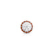 Silver Flower Ring with Orange Gems for Girls & Women.