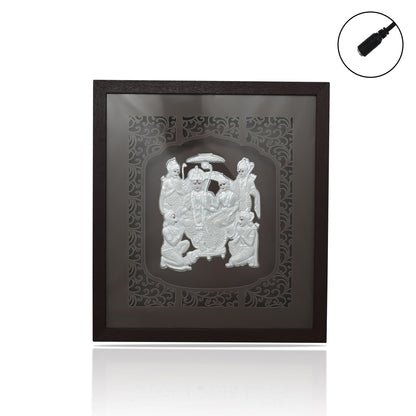 Silver Sita Ram Photo Frame with LED Light - Divine Home Decor