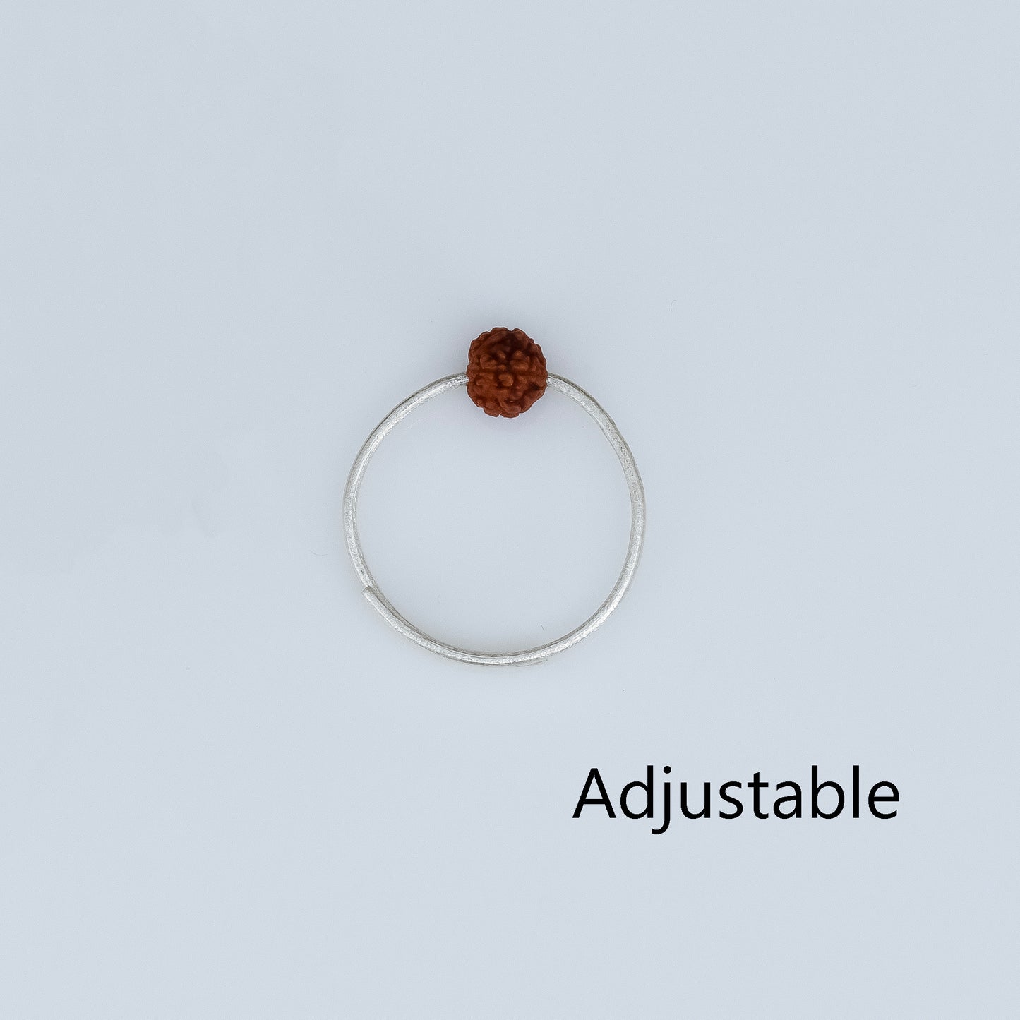 Silver Rudraksha Girls Ring