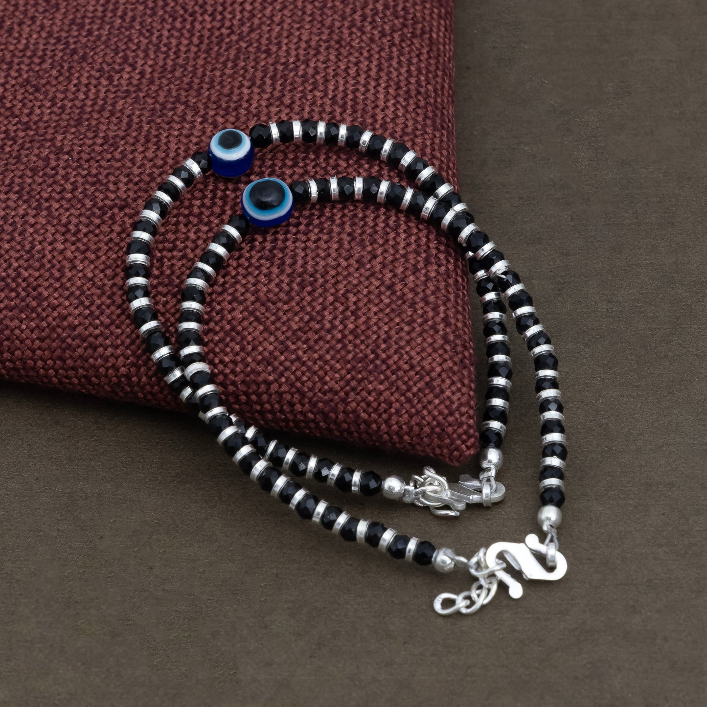 Evil Eye Protection Silver Bracelet for Babies