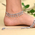 Elegant Silver Anklet with Ghungroo Detailing – Stylish & Unique Design
