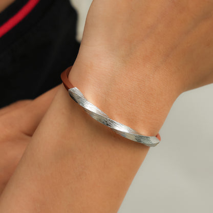Silver Classical Trendy Twist Bracelet