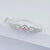 Graceful Silver Bracelet with Centered Light Pink Flower Stone for Girls.