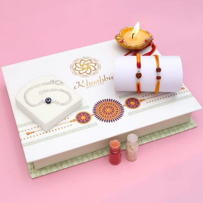 Rudraksh Rakhi Combo for Brothers
