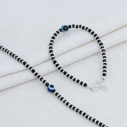 Evil Eye Protection Silver Bracelet for Babies