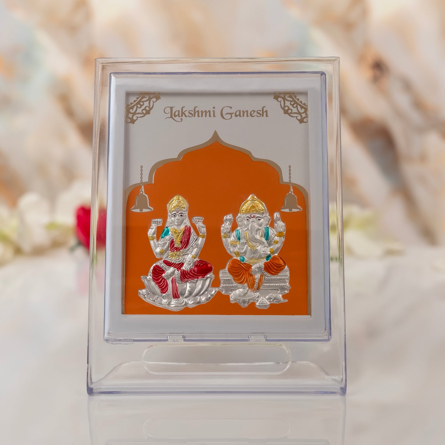 Silver Lakshmi Ganesh Frame Special Gift for Diwali
