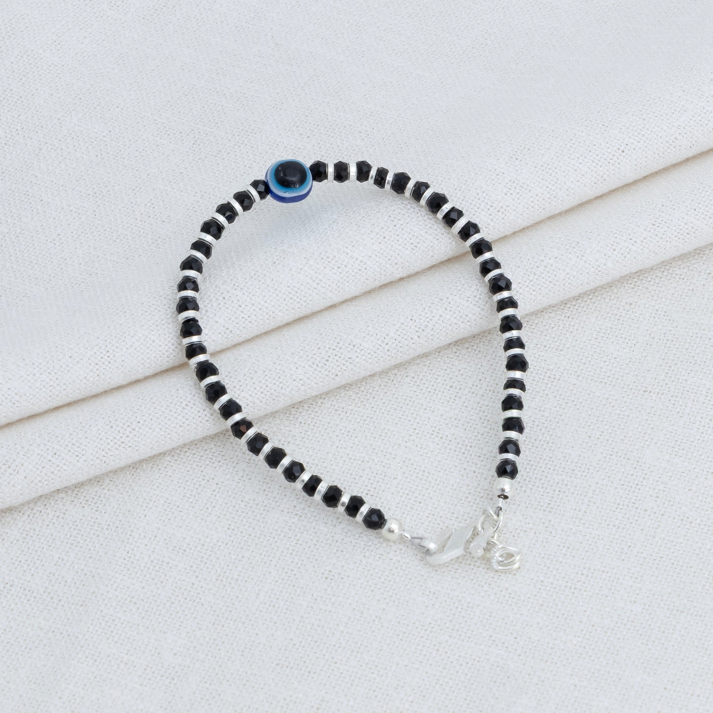 Evil Eye Protection Silver Bracelet for Babies