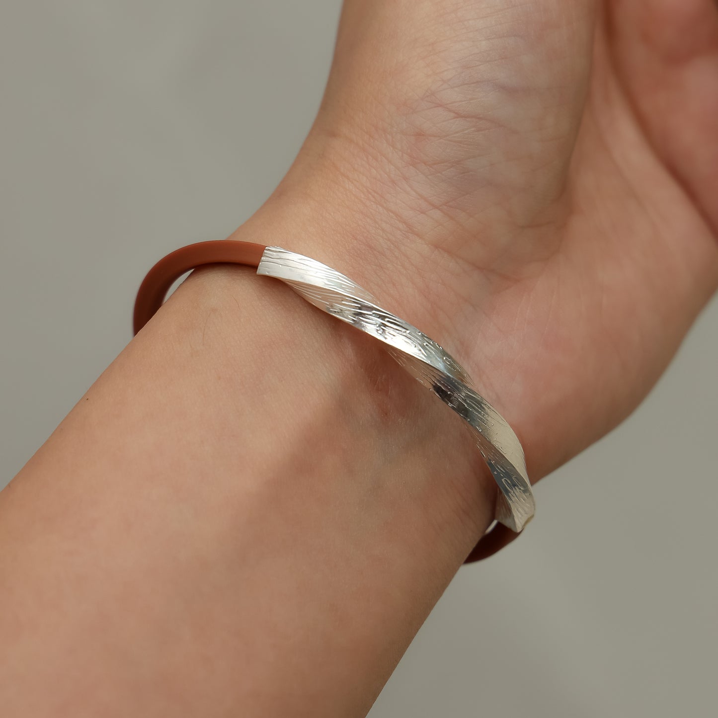 Silver Classical Trendy Twist Bracelet