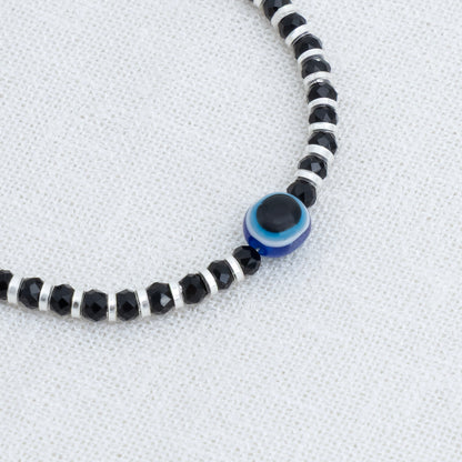Evil Eye Protection Silver Bracelet for Babies