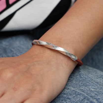 Silver Classical Trendy Twist Bracelet