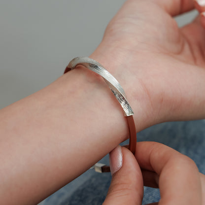 Silver Classical Trendy Twist Bracelet