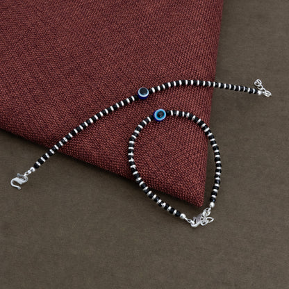 Evil Eye Protection Silver Bracelet for Babies