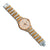 Gold Plated Designer Silver Wristwatch with Elegant Wavy Pattern