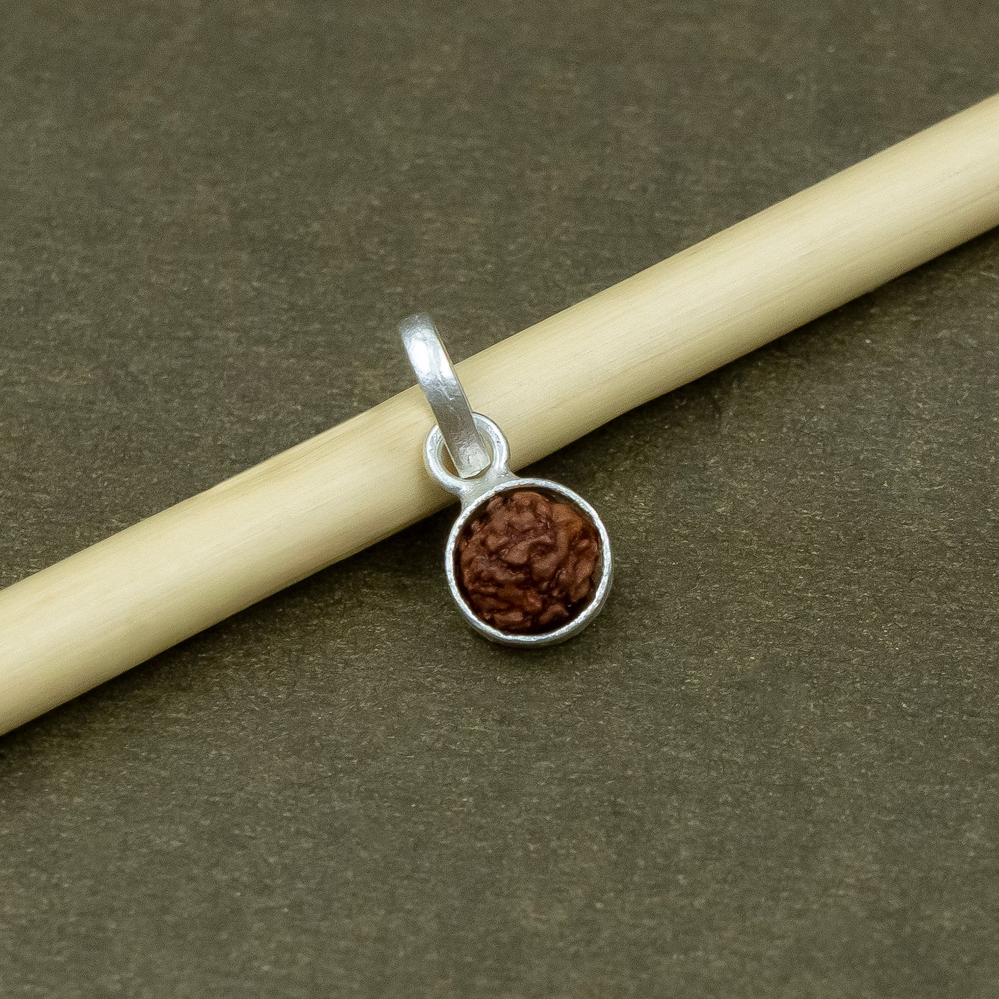 Silver Rudraksha Classic Round Pendant