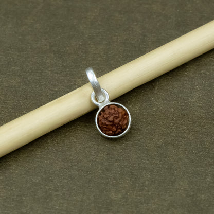 Silver Rudraksha Classic Round Pendant