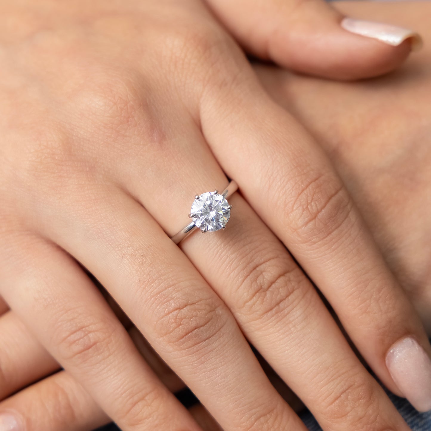 Luxury Sterling Silver Solitaire Ring for Women