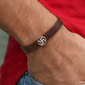 Classic Men's Silver Swastik Wristband