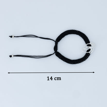 Silver Foot & Hand Pendant Dhaga Bracelets