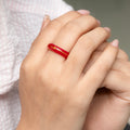 Elegant Red Enamel Gold Detailing