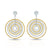 Elegant Dual-Tone Spiral Silver Drop Earrings