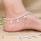 Silver Anklet With Teardrop Charms