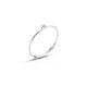 Sterling Silver Center Purple Flower Design Kada