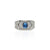 Silver Crucial Point Of Center Boys Ring