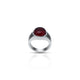 Sterling Silver “The Blood Moon” Red Gemstone Ring for Boys