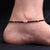 Silver Evil Eyes With Black Beads Girls Anklet