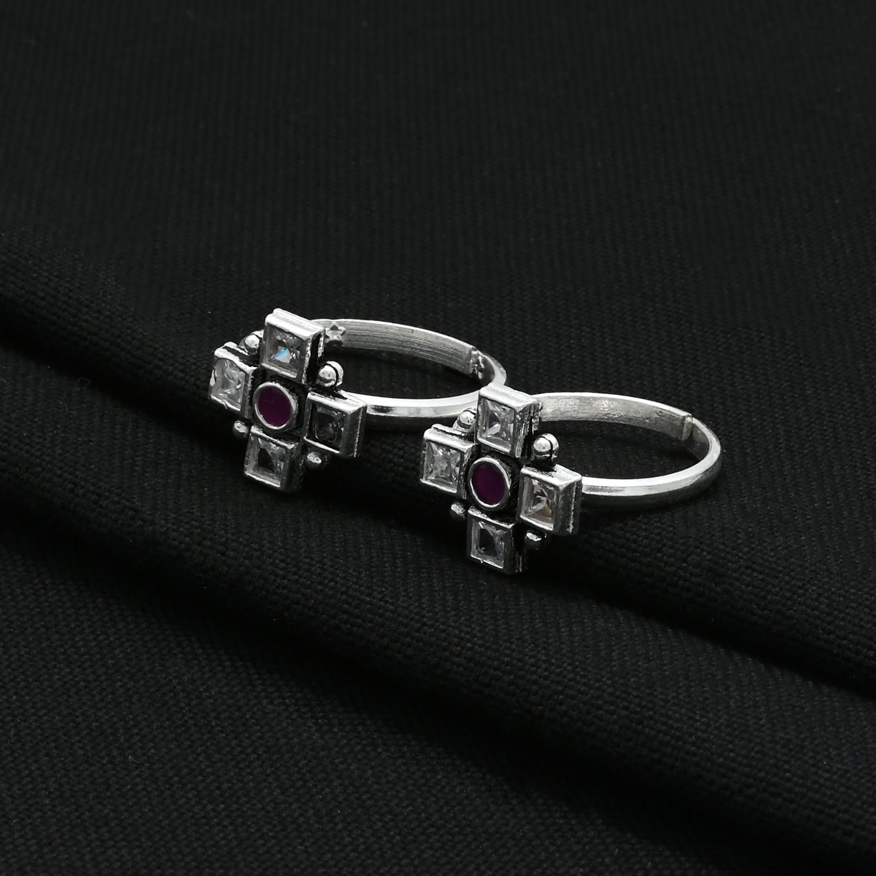 Silver Classy Purple Toe Ring