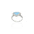 Silver Scrumptious Shiny Sky Blue Stone Ring