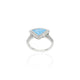 Silver Scrumptious Shiny Sky Blue Stone Ring