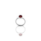 Sterling Silver "The Blood Moon" Red Gemstone Ring for Girls