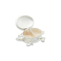 Elegant silver Sindoor box with a unique turtle design, perfect for brides