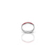 Elegant Sterling Silver Ring for Her Featuring a Minimalist Red Stripe