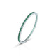 Elegant Green Stones Silver Bangles For Girls