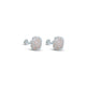 Elegant rose-shaped silver earrings with a warm brown finish