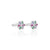 Silver Hexagonal Design Multi-Gems Toe Rings