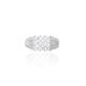 Silver Nine White Minimal Gem Boys Ring