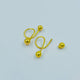 Timeless solid gold plated silver ball stud earrings for women.