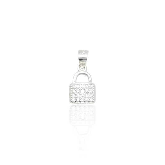 Silver Shiny Lock Pendant - Modern and Trendy Jewelry