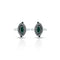 Delightful Green Cut Stone Silver Toe Rings