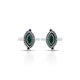 Elegant silver toe rings featuring delightful green cut stones