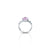 Sterling Silver Oval Shape Pink Stone Ring