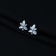 Sterling Silver Flower Design Stud Earrings