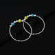 Sterling Silver Blue and Yellow Beads Kada for Boys