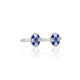 Stylish 925 silver toe rings with a pop of electric blue, ideal for adding a modern flair