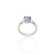 Silver Purple Vibrant Heart Ring