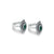 Handcrafted silver toe rings adorned with vibrant green cut stones for a chic look